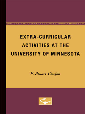 cover image of Extra-Curricular Activities at the University of Minnesota